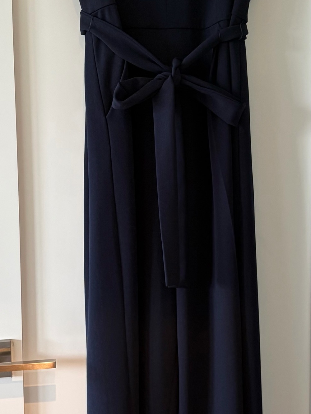 Tommy Hilfiger Navy Wide-Leg Jumpsuit with Waist Tie